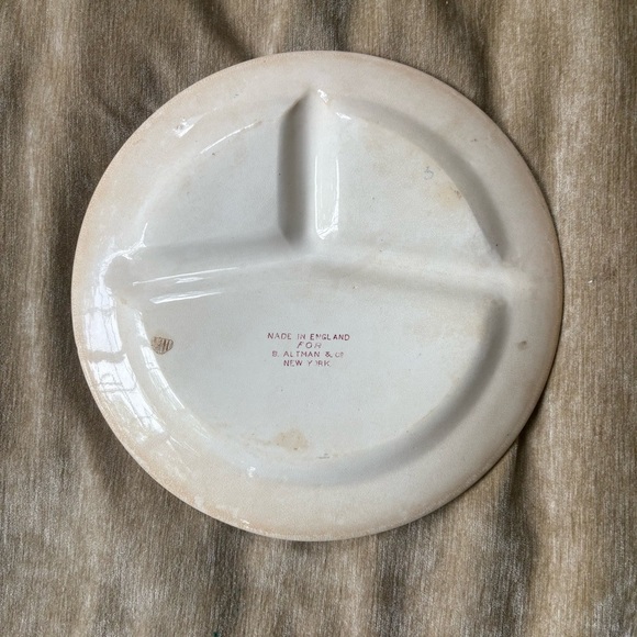 Vintage B. Altman Floral Ceramic Divided Plate - Picture 2 of 4